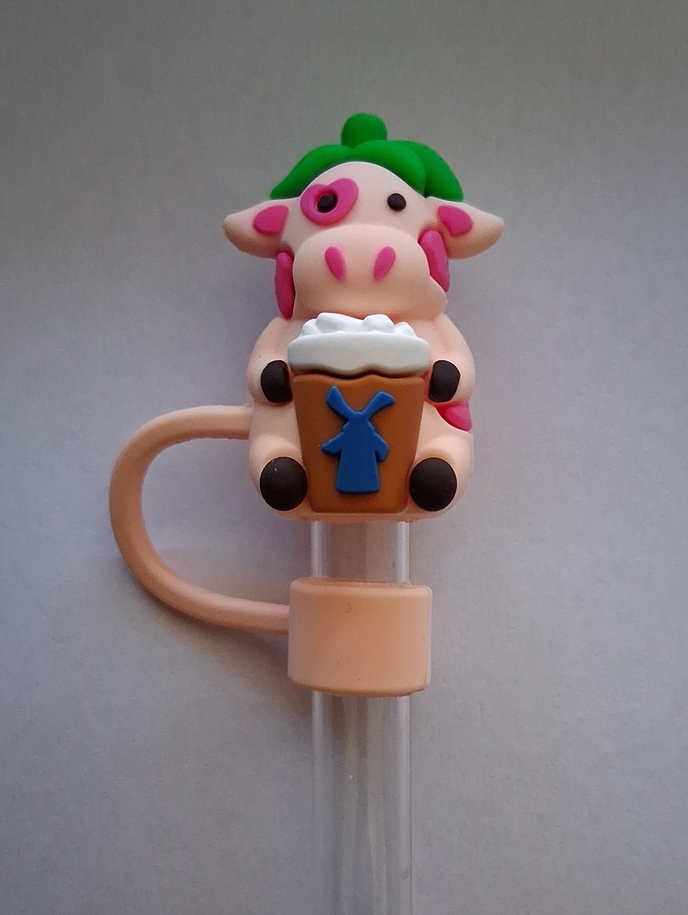 Dutch Bros Cow Straw Topper